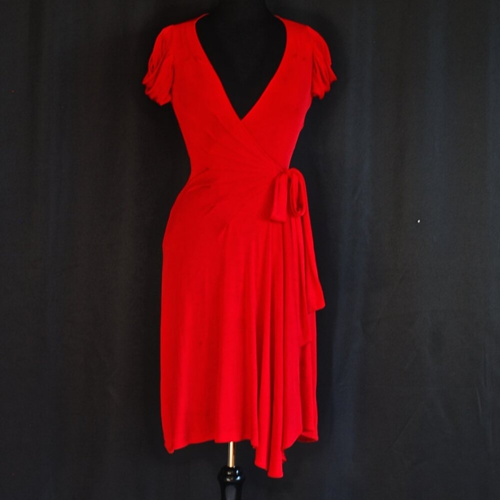 Diane von Furstenberg Crimson Red Wrap Dress - USA